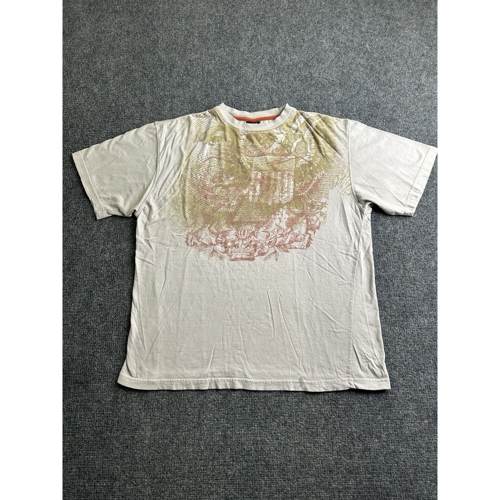 Men's Y2K Mecca Graphic T-Shirt Hip Hop Streetwear Faded, Size XL